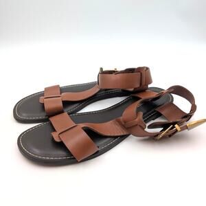 Steve Madden Brazinn Gladiator Sandals Women's Leather Brown Size US11M EU42